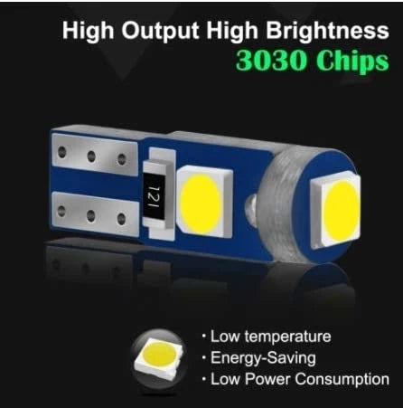 10pcs T5 Led Bulb W3W W1.2W 12V Led Canbus Car Interior Lights Dashboard Warming Indicator Wedge Auto Instrument Lamp