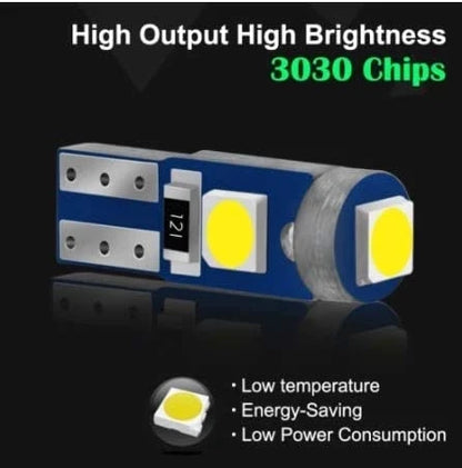 10pcs T5 Led Bulb W3W W1.2W 12V Led Canbus Car Interior Lights Dashboard Warming Indicator Wedge Auto Instrument Lamp