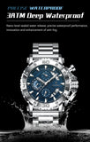 POEDAGAR Luxury Watch For Men Calendar Luminous Waterproof Man Clock Male Chronograph Stainless Steel Men's Quartz Watches Reloj