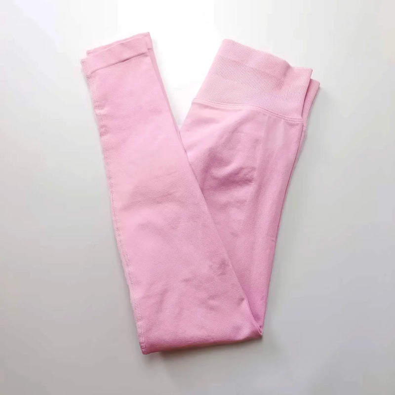 Mallas de impacto NCLAGEN para mujer, pantalones de yoga deportivos sin costuras, banda acanalada baja, ropa de gimnasio, ropa de entrenamiento, mallas ajustadas