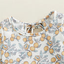 Kids Baby Girl Summer Swimwear Floral Print Backless Ruffles Long Sleeve Bodysuit Bathing Suit Girls Beachwear 0-4 Years