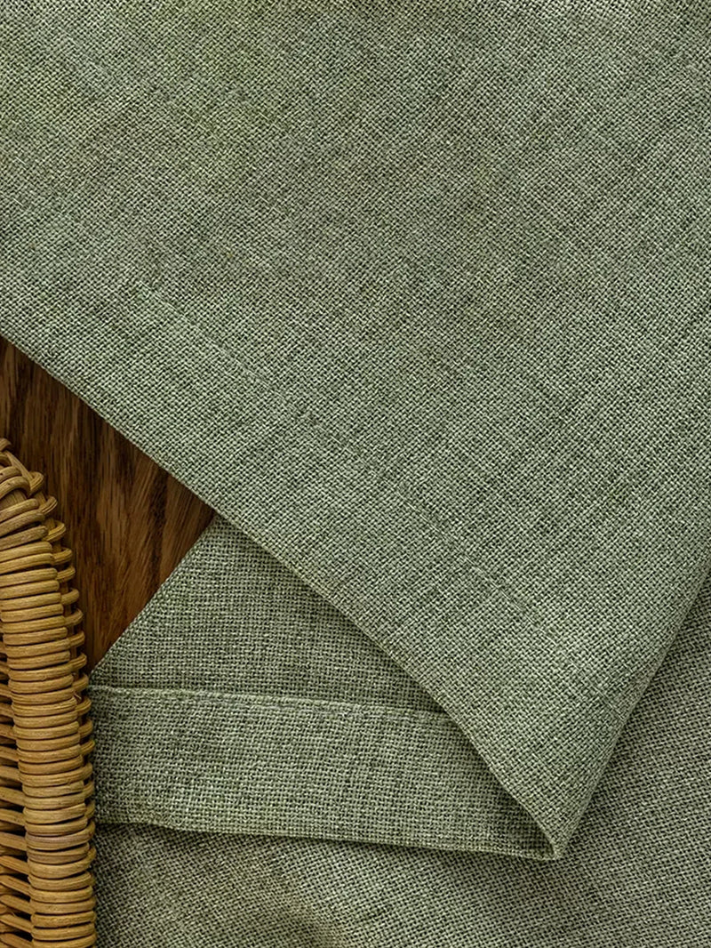 Spring and summer Japanese matcha, green cotton and linen curtains sheer curtains, opaque curtains, luxurious linen for bedrooms