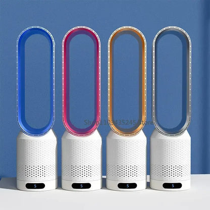 2024 New Bladeless Fan Electric Cooling Air Tower Fans With Remote Control Intelligent Low Noise 16 Inch Stand Floor Dropship