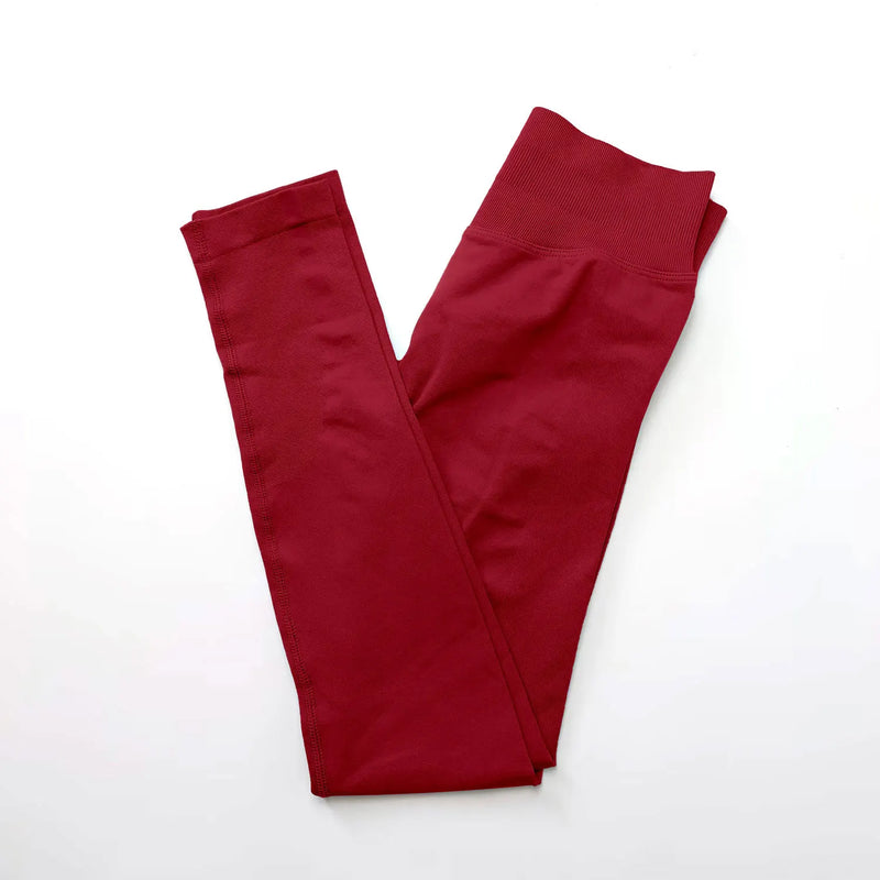 Mallas de impacto NCLAGEN para mujer, pantalones de yoga deportivos sin costuras, banda acanalada baja, ropa de gimnasio, ropa de entrenamiento, mallas ajustadas