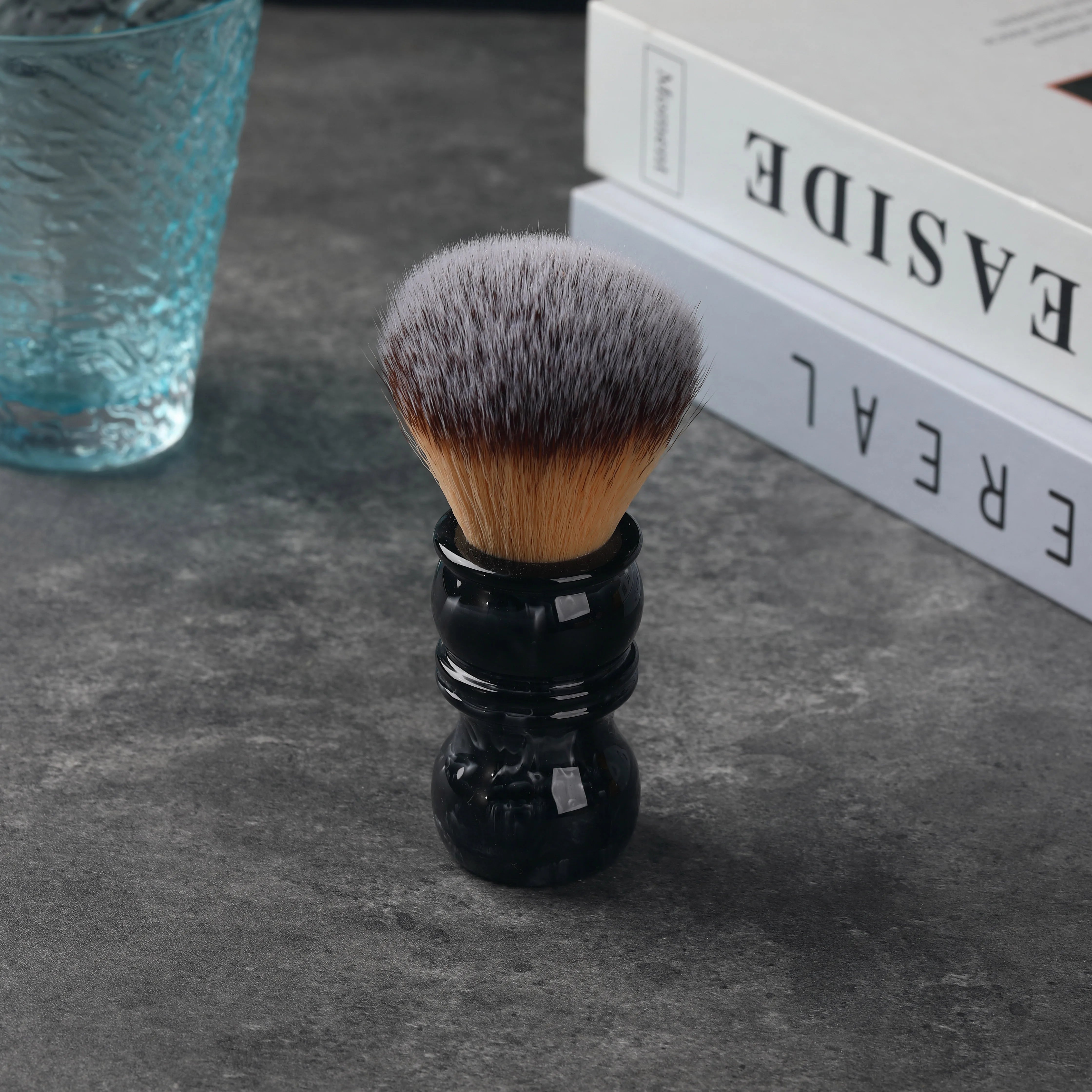 Yaqi 24MM Men's Shaving Brush  Resin Handle Nylon For Men Clearance Beard Professional Barber Face Cleaning Shaving Brush Tool