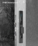 Waterproof Sliding Door Smart Lock TTLock App Alexa Fingerprint Digital Code RFID Card Anti-Lock Aluminum Glass Electronic Lock