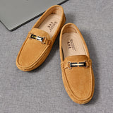 YRZL Men's Loafers Big Size 48 Soft Driving Moccasins High Quality Flats Genuine Leather Slip-on Suede Loafers for Men