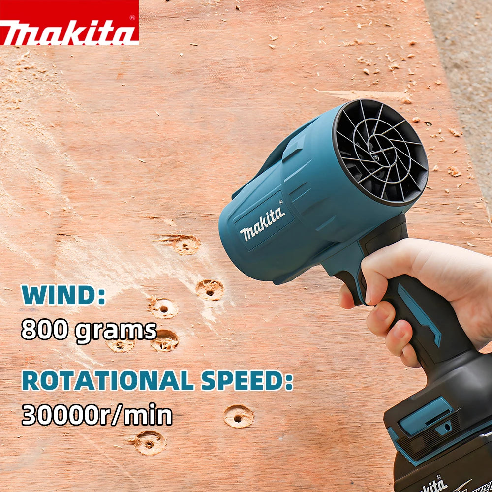 Makita 18V Violent Blower 30000RPM Turbo Jet Fan Electric Air Duster wind speed Turbo Rechargeable with Light Car Cleanin