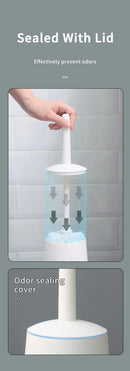 WORTHBUY Plastic Toilet Brush With Standing Base Long Handle Toilet Cleaning Brush For WC Bathroom Accessories Cleaning Tools