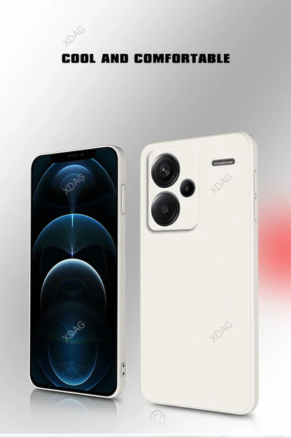 Original Soft Case for Xiaomi Redmi Note13 Note 13 Pro Plus Pro+ 13Pro+ 5G Shockproof Full Protective Liquid Silicone Back Cover