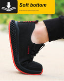 Manlegu Air Mesh Steel Toe Work Shoes Breathable Working Shoes Women Man Safety Shoes Lightweight Puncture-Proof Safety Boots