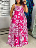 VONDA-Vestido Maxi Estampado Boêmio, Vestido de Festa Sem Mangas, Vestido Longo de Praia, Robe Solto Casual, Plus Size 5XL, Verão, 2024