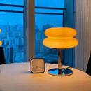 Macaron Glass Table Lamp Trichromatic Dimming Living Room Atmosphere Lamps Eye Protection Night Light Girl Bedroom Bedside Decor