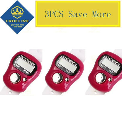 5/3/1PCS Mini Electronic Finger Counter Hand Tally Clicker Counter Ring Digital Counters Knitting Row Counter Stroke Contador