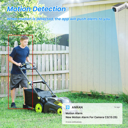 ANRAN 2K cámara de seguridad Solar C3 cámara Solar inalámbrica para exteriores WIFI batería reflector de cámara Color visión nocturna no se puede agregar NVR
