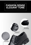 3/6/8 CM Elevator Shoes Men Dress Shoes Black Soft Leather Men Heighten Formal Shoes Casual Business Men Oxfords Suit Shoes