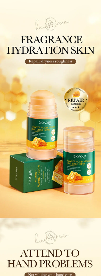 BIOAOUA Vitamin E Manhuka Honey Hand & Foot Cream, Used To Moisturize Hands and Feet, Making The Skin Elastic