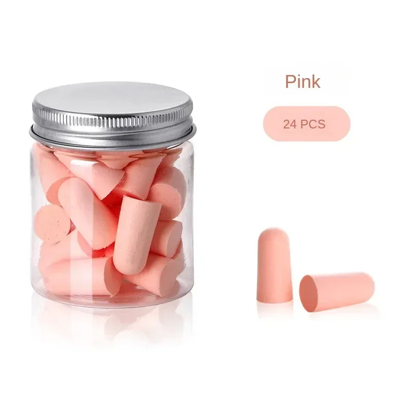 10/24/60pcs Comfortable Earplugs Antinoise Ear Plugs Sleep Noise Reduction Ear Protector for Sleep Soft Foam Earplugs Anti-Noise