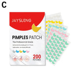 200pcs Colorful Star-Shaped Hydrocolloid Invisible Pimple Patches For Face, Cute Zit Cover Stickers Skin Care