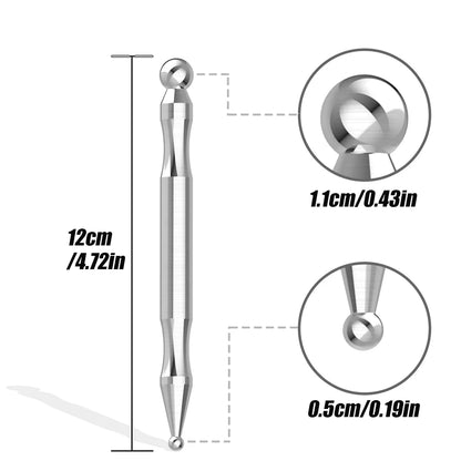 Ears Acupuncture Point Probe Massage Tool Painless Stainless Steel Portable Acupoint Detecting Pen Facial Reflexology Tool
