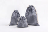 Cotton Linen Drawstring Cosmetic Bag Christmas Gift Package Makeup Storage Bags for Travel Wedding