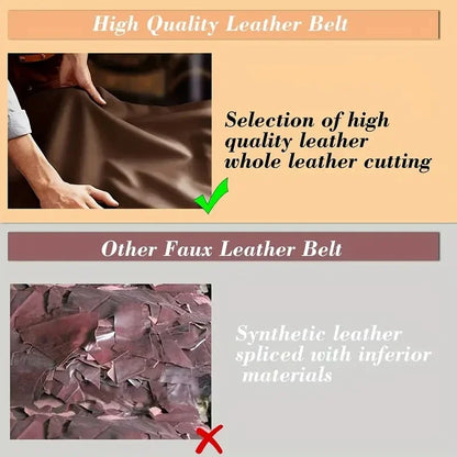 Women's Casual Leather Belt with black Buckle Versatile Waist Accessory for Jeans and Everyday Outfits