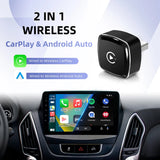 2025 New Adapter 2in1 Mini CarPlay Box Wired To Wireless CarPlay Android Auto Smart Box Bluetooth Connect Plug&Play For 98% Cars