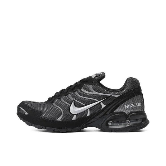 Nike Air-Cushioned, Shock-Absorbing, Dirt-Resistant Men's Running Shoes for Fitness. New Lightweight, Comfortable, Strong Grip, Wear-Resistant Casual Running Shoes for Daily Use. Air Max Torch 4 Black and Silver Premium Color