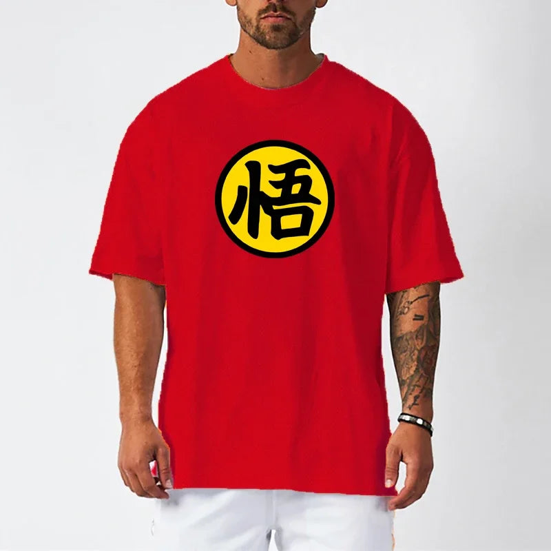 Camiseta holgada de gran tamaño con hombros caídos para hombre, camisa de manga corta de malla transpirable de secado rápido, ropa para gimnasio, culturismo y Fitness