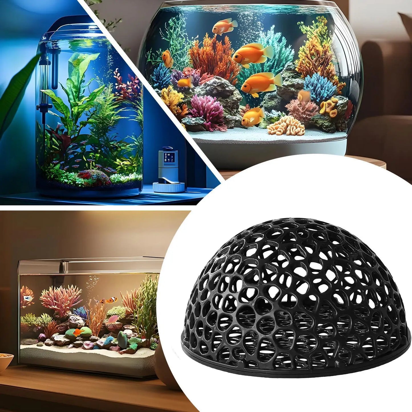 Aquarium shrimp house Cave Mini Porous Betta House Fish Hiding Spots Shrimp Shelter Shrimp breeding nest for Aquatic Decor