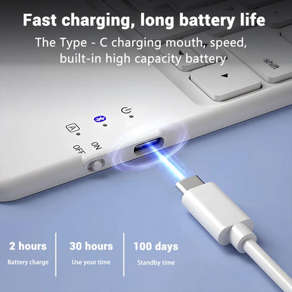 Teclado inalámbrico Bluetooth con panel táctil para Android, iOS, Samsung, Xiaomi, iPad Air Pro Mini, teclado español, ruso y coreano.