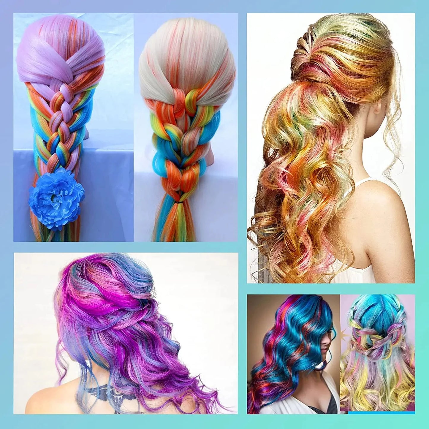 Juego de 10 peines para teñir el cabello multicolor para niños, kits de maquillaje de moda, peines desechables para teñir el cabello, juguetes para niñas, pintura para el cabello