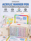 Languo 9pcs/box Soft Brush Acrylic Marker Pen Set，DIY Hand Drawn,Paint Art Markers pens,Student Graffiti Acrylic Paint Pens,M720