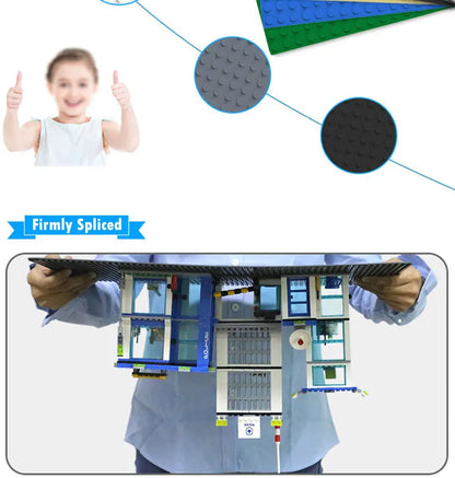 Placa base de 32 x 32, 16 x 32, 16 x 16 puntos, bloques de construcción, placa base de plástico para bricolaje, accesorios de ladrillo clásicos, juguete para niños