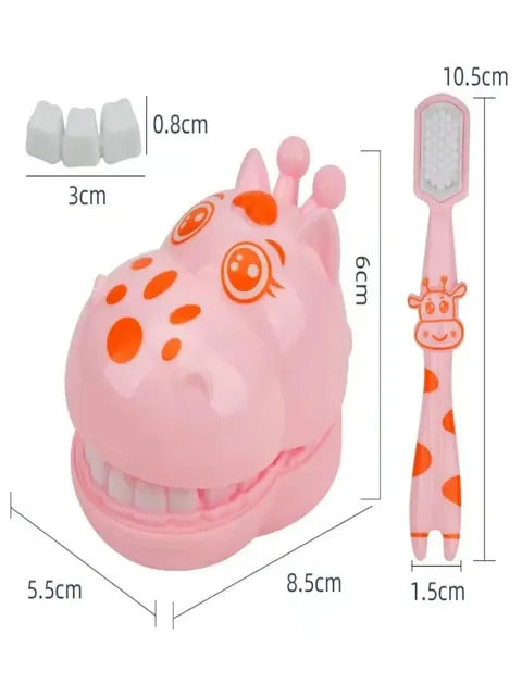 Educação Infantil Escova De Dentes Para Crianças, Dentes Escovar Aid, Modelo De Dente, Desenhos Animados, Girafa, Educação Infantil, Brincar De Bebê, Toda Família