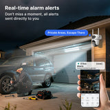 WONSDAR 2pcs Outdoor WIFI IP Camera Smart Home Security Protection PTZ Camera AI Auto Tracking Night Vision Surveillance iCsee