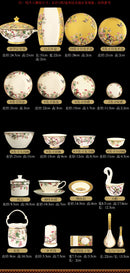 Fine Bone China Plates Dinner Sets Ceramics Luxury Breakfast Dinnerware Gift Women Vajillas Completa Ceramica Luxury Tableware