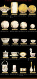 Fine Bone China Plates Dinner Sets Ceramics Luxury Breakfast Dinnerware Gift Women Vajillas Completa Ceramica Luxury Tableware