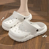 Sandalias de verano 2024 con agujeros, informales, de suela suave, para mujer, para exteriores, playa, jardín 