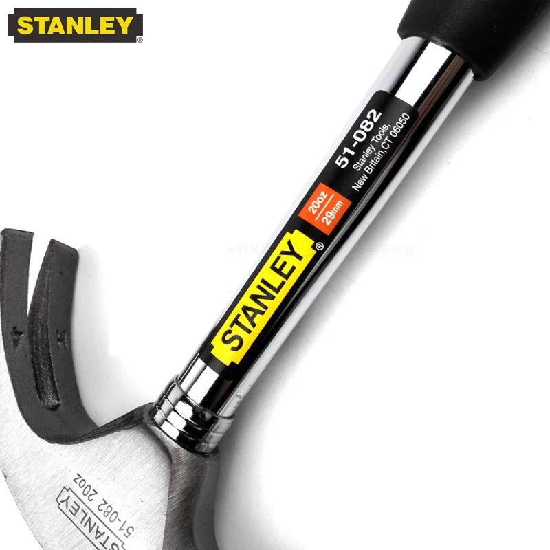 Stanley-Household Handmade Claw Hammer, Anti-Detachment, Steel, Original, Multifunctional, Safety, Hand Tool