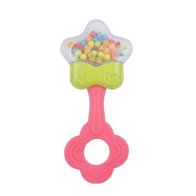 Baby Teething Toys Silicone Chew Teether Teethers for Babies Development Baby Rattle Newborn Infant Sensory Baby Toys 0-3-6-12 M