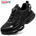 Rotating Button New Safety Shoes Men Anti-smash Anti-puncture Work Shoes Fashion Men Sport Shoes Security Protective Boots Men