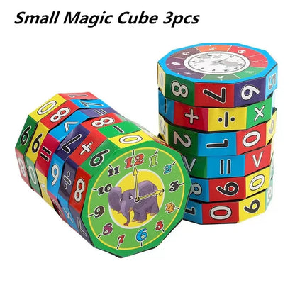 Montessori Magic Cylinder Mathematics Numbers Cube Arithmetic Toy Kids Math Counting Game Puzzle for Children Education Learning