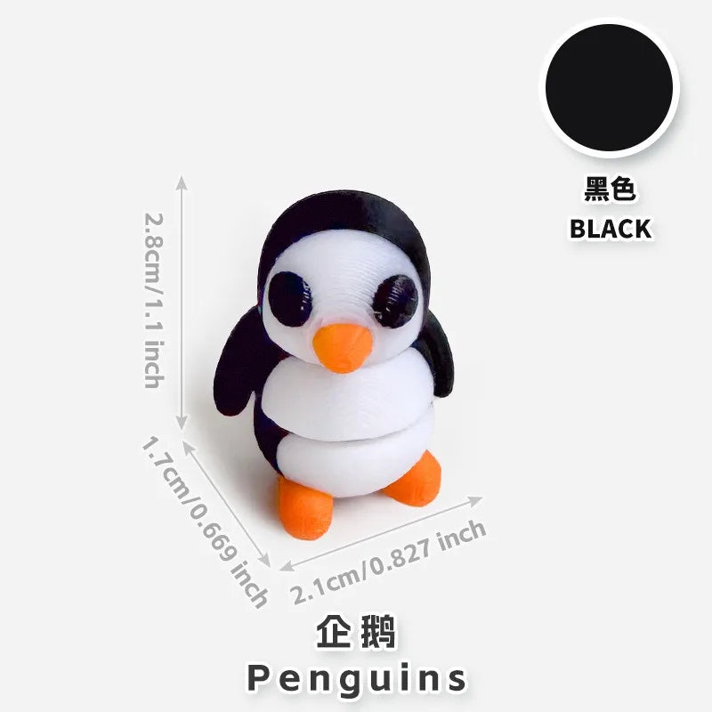 10/50pcs 3D Printed Simulation Toys Mini Animal Model Home Ornament  Cartoon Figure Birthday Gift Sets Decompression Kid Toy