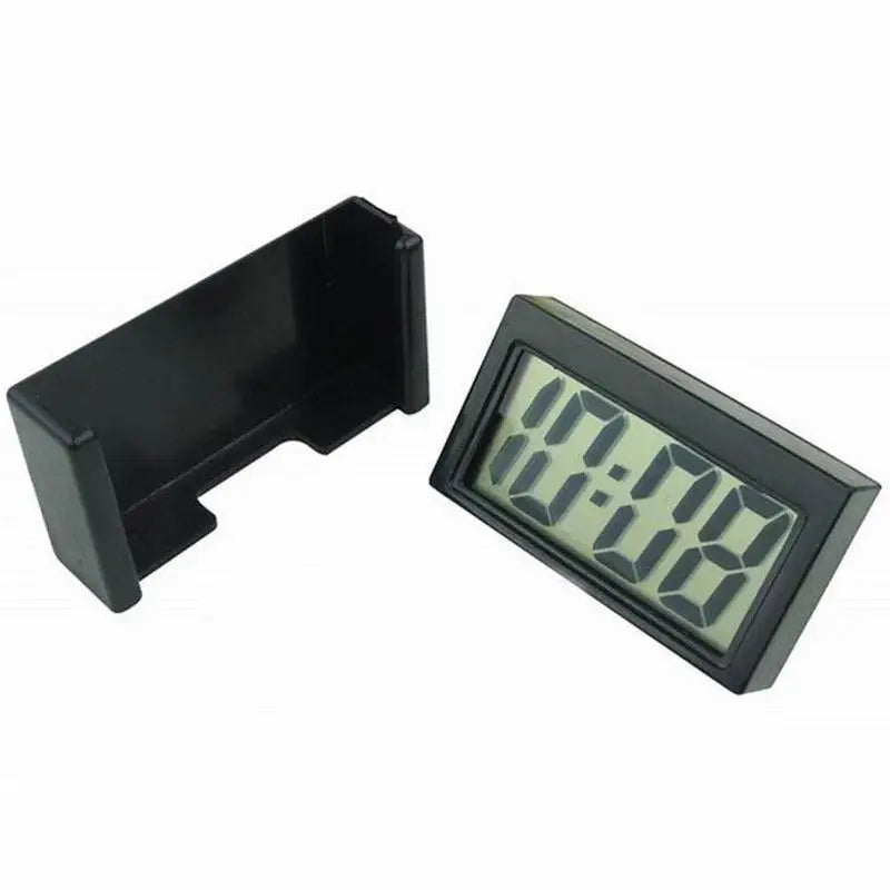 Mini Digital LCD Clock, Self-Adhesive Electronic Bracket Clock, Time and Day Display for Car Truck Dashboard, Auto Accessories