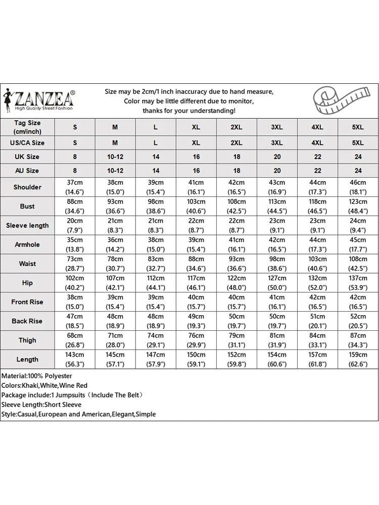 ZANZEA Street Fashion High Waist Jumpsuits Women Workwear Belt Rompers Solid Deep V Neck Elegant Office Lady Long Overalls