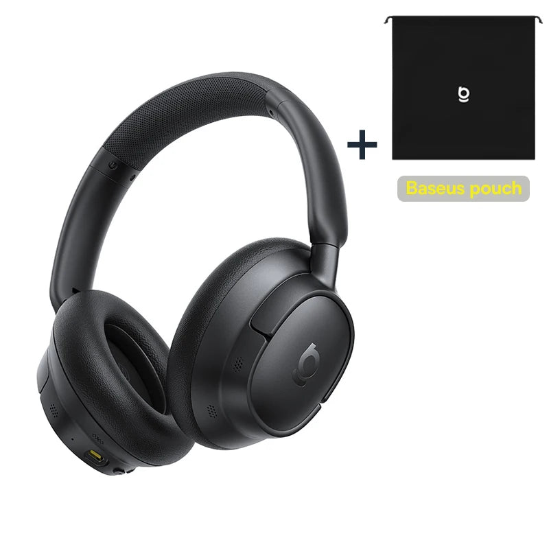 Fone de Ouvido Sem Fio Baseus EH10 NC ANC com Cancelamento de Ruído Híbrido Adaptativo de 45dB, Hi-Res LDAC, Bluetooth 6.0 e 80 Horas de Autonomia
