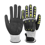 Guantes mecánicos anticorte TPR, antivibración, antigolpes, anticolisión, para ciclismo al aire libre, guantes de seguridad de rescate