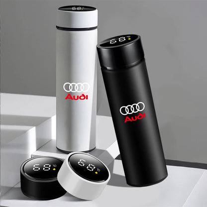 1pc Thermos Bottle Smart Cup With Temperature Display 304 Stainless Steel Vacuum Insulated Intelligent Cup For Audi S Line A1 A2