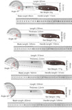 XINZUO Professional Full 7 PCS Knife Set German 1.4116 Stainless Steel Kitchen Knives Sets Best Kitchen Slicing Santoku Tool